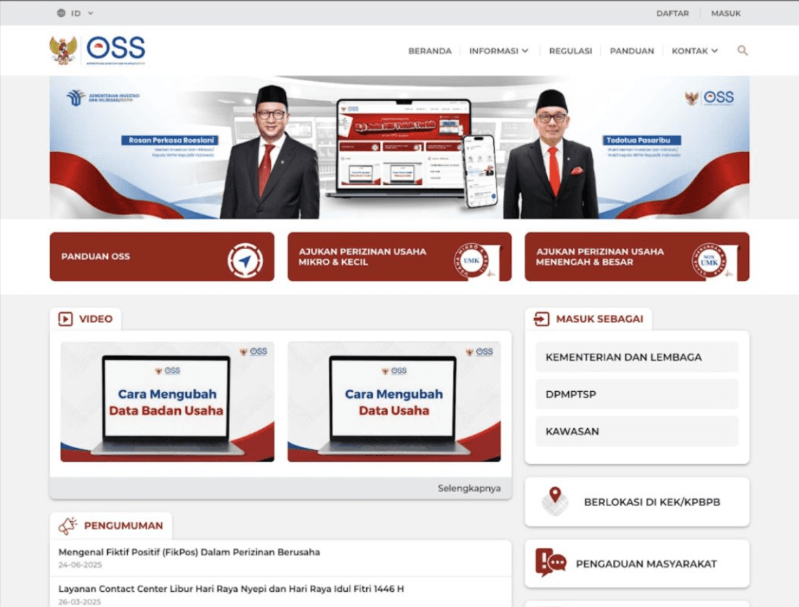 OSS — Perizinan Berusaha
